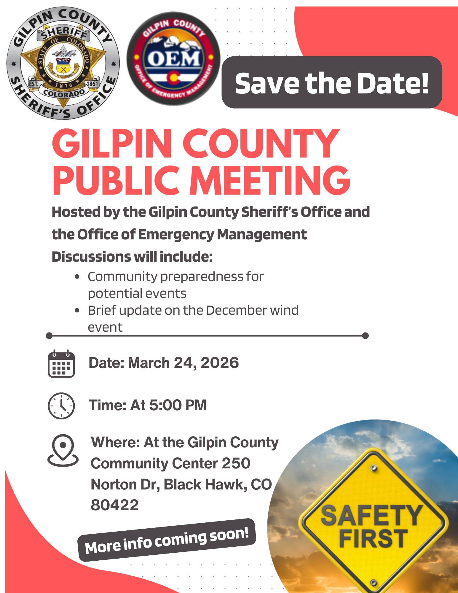 Flyer for Community Preparedness event with information as described above