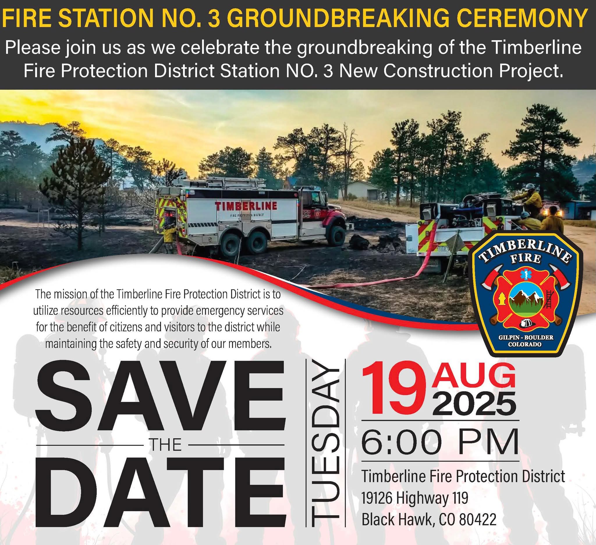 Fire Station No. 3 Groundbreaking Ceremony flyer as described in post.