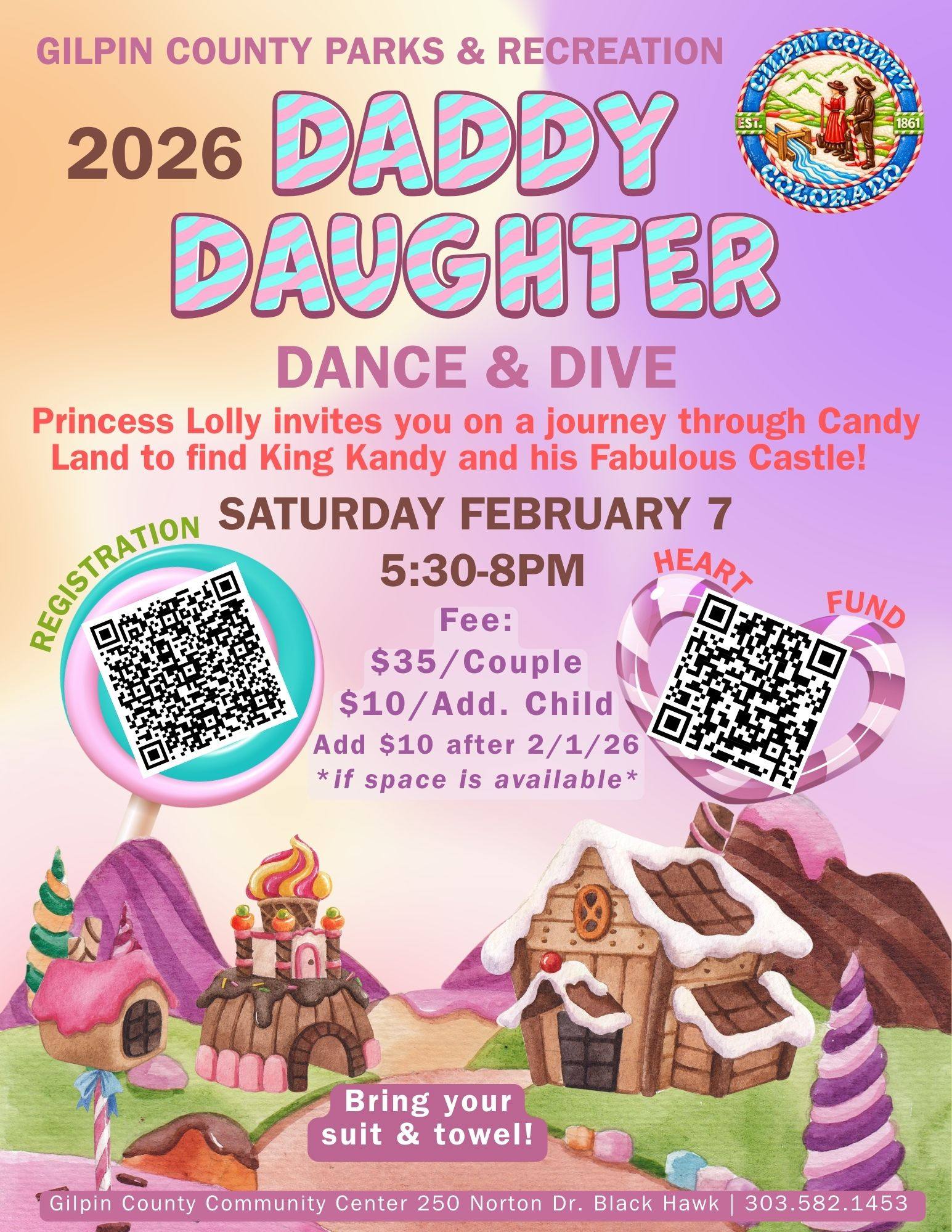Daddy Daughter Dance & Dive flyer with information as shared under event listing.