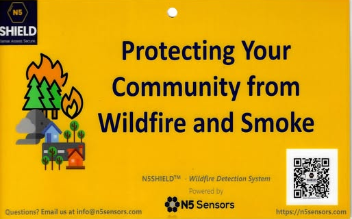 N5 Wildfire Sensor flyer and QR code.