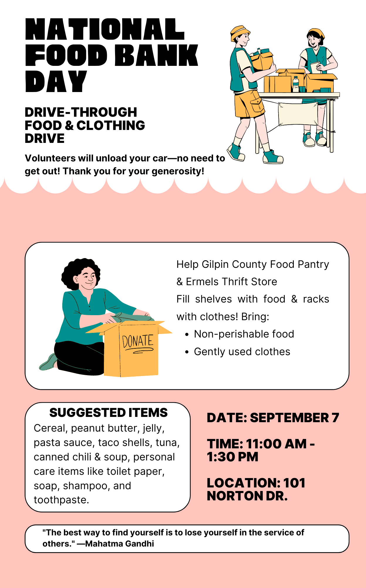 Drive-through Food & Clothing Drive